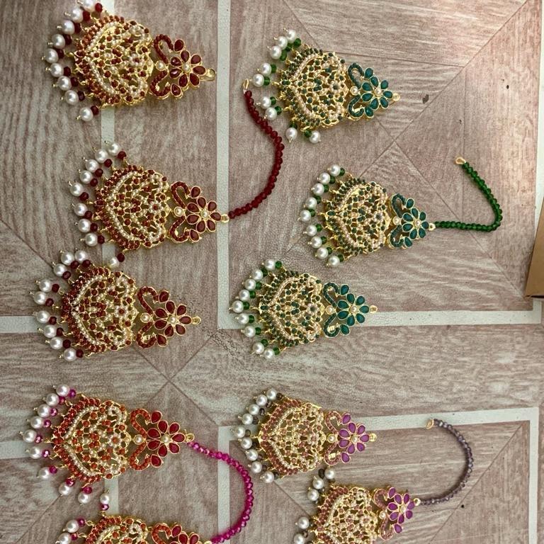 Bareera long mala set with earrings & Tekka