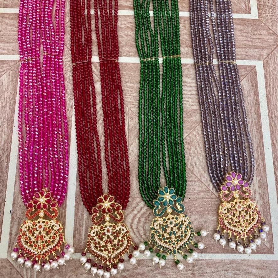 Bareera long mala set with earrings & Tekka
