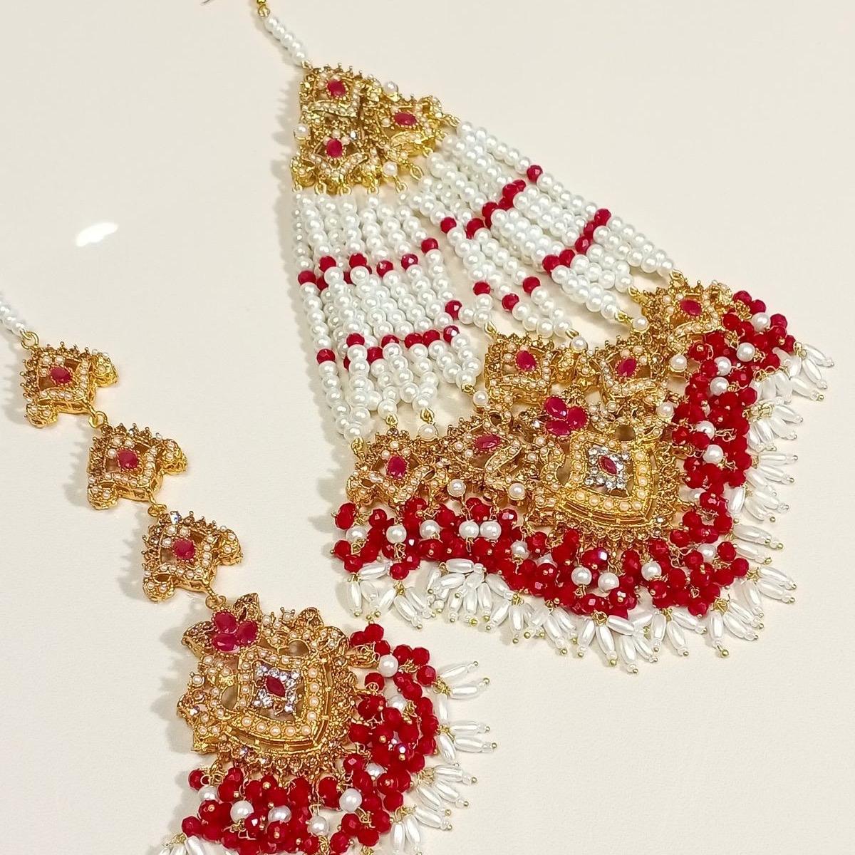 Elegant Pakistani Tikka and Pasa/Jhomer Set for Women - My Jewel Box