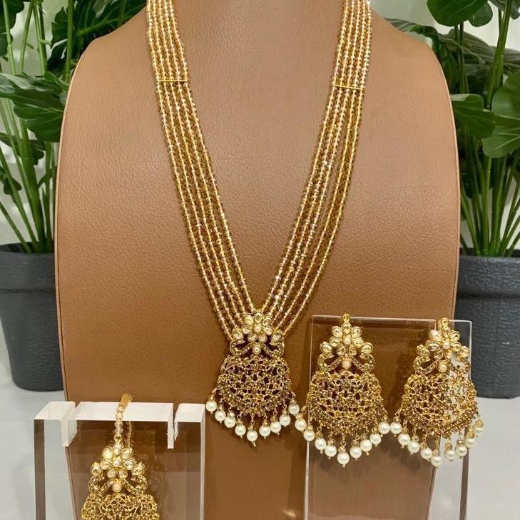 Bareera long mala set with earrings & Tekka