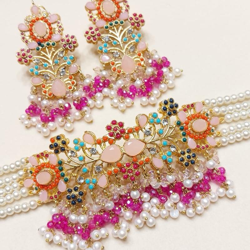MAHEEN Elegant Choker Set with Earring for Women - Model 075