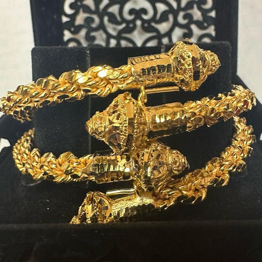 Gold-Plated Twisted Openable Kara