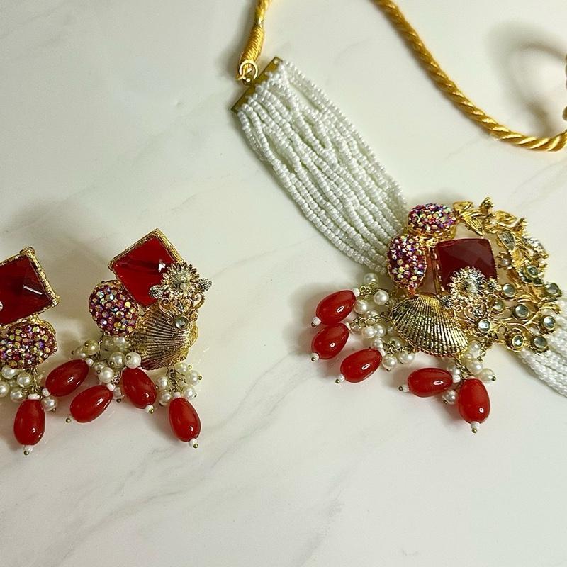 Turkish Choker Set with Earring and Tikka - Fashion Accessories - My Jewel Box