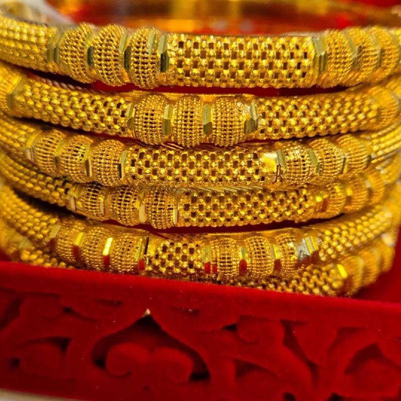 Mjb Design 1 NaZisH ‘s real gold look orignal  Gold plated Range bangles with box - My Jewel Box