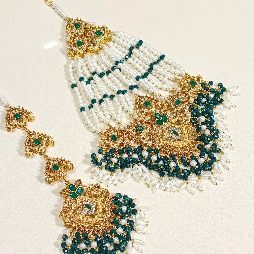 Elegant Pakistani Tikka and Pasa/Jhomer Set for Women - My Jewel Box