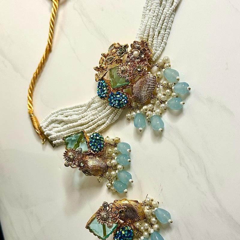 Turkish Choker Set with Earring and Tikka - Fashion Accessories - My Jewel Box