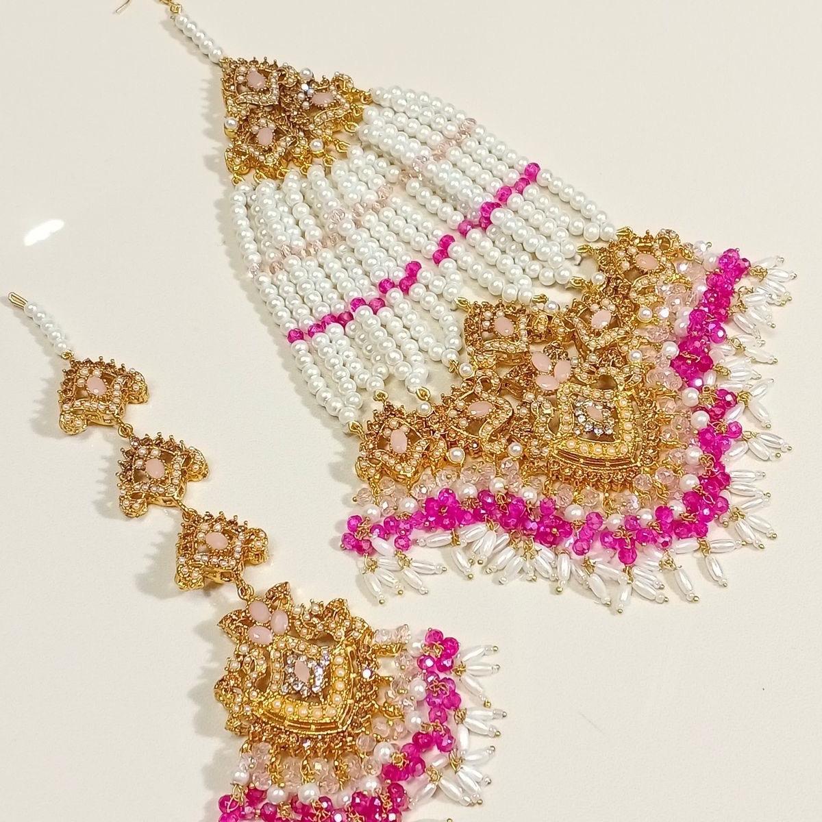 Elegant Pakistani Tikka and Pasa/Jhomer Set for Women - My Jewel Box