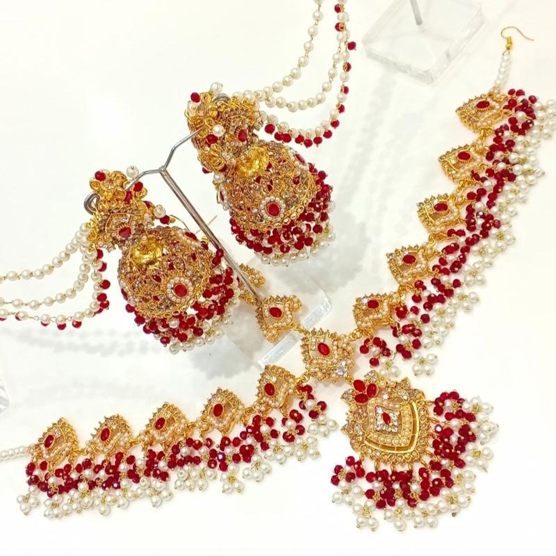 Matha Pati and Jhumka Set - Traditional Indian Bride Wedding Collection - My Jewel Box