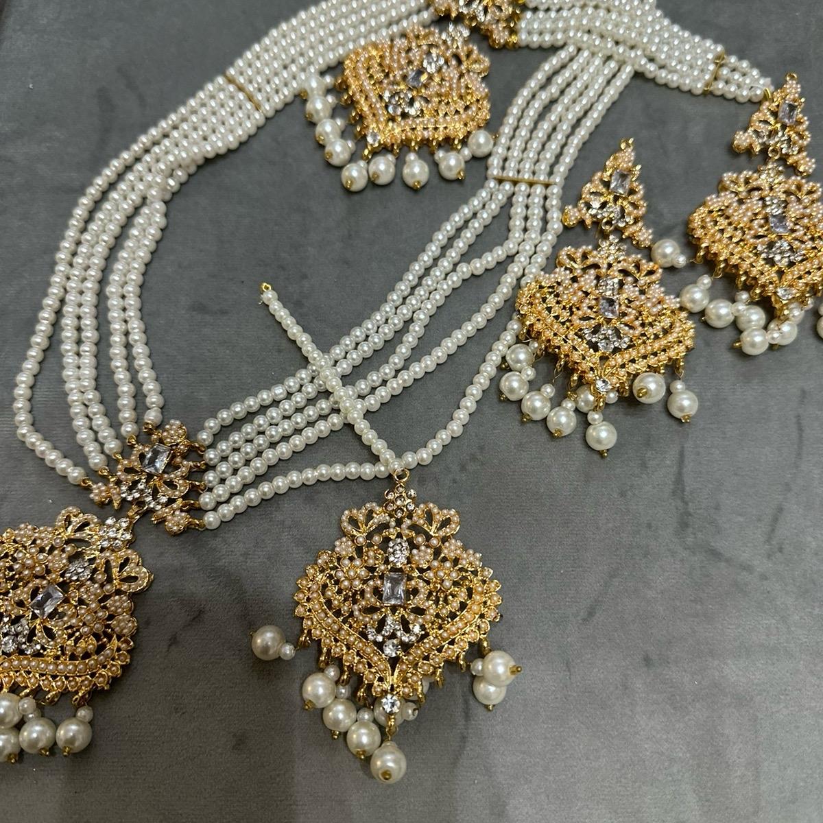MAlAIKA Mala Choker Combo Necklace Set with Earring Tikka for Women - My Jewel Box