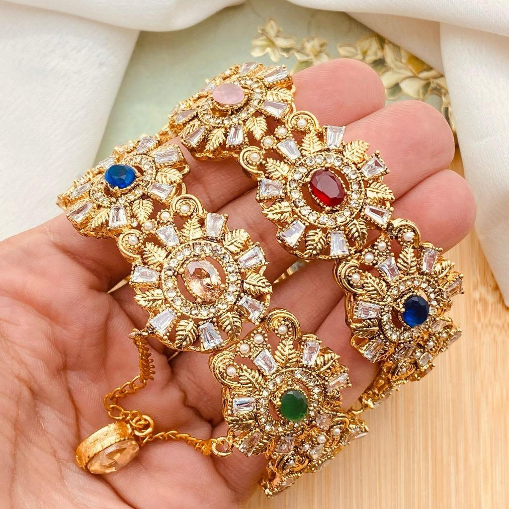 Kangan 02 Elegant manjos open able  bangle kangan bracelet - My Jewel Box