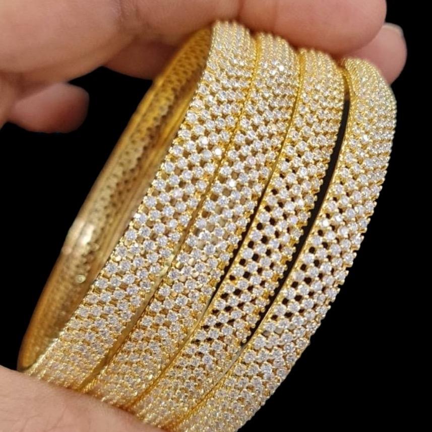 American diamond mirco ad bangle bracelet 3 different polish available