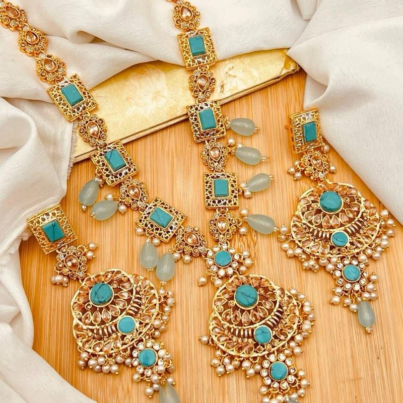 New d1 Egyptian  Mala Jewelry Set - Long Necklace and Earrings - - My Jewel Box