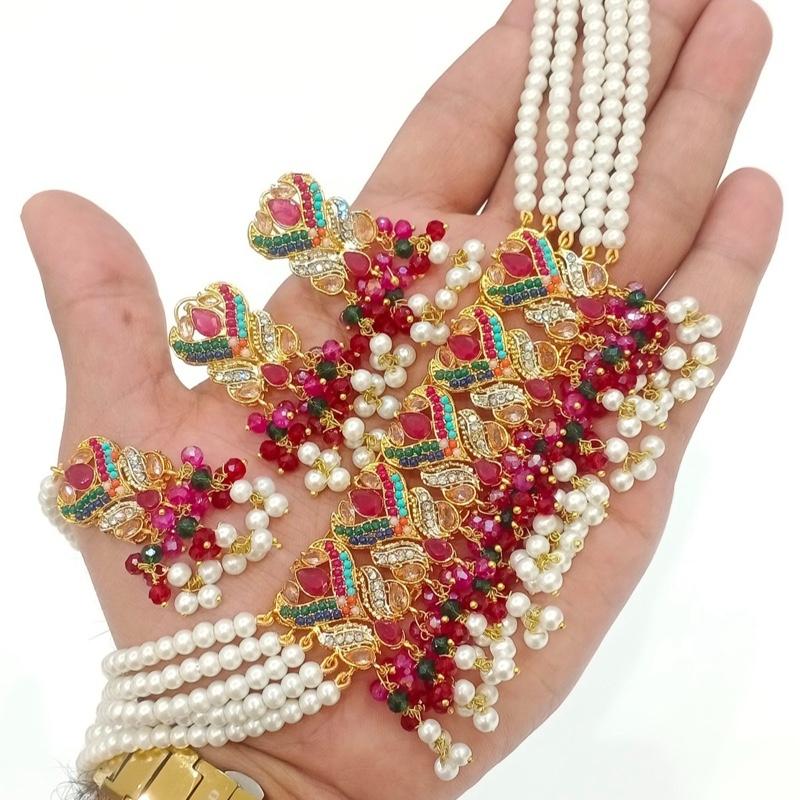 NOENA Choker 046 Beautiful elegant zircon set with earrings and tikka new arrival perfect for partywear - My Jewel Box