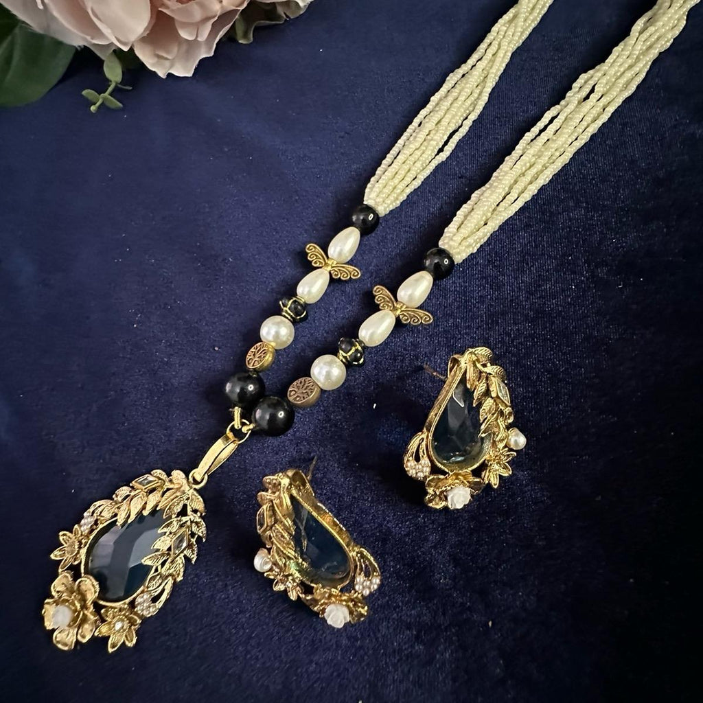 New New Designer Long Mala Set with Earring - Perfect for Any Occasion - My Jewel Box