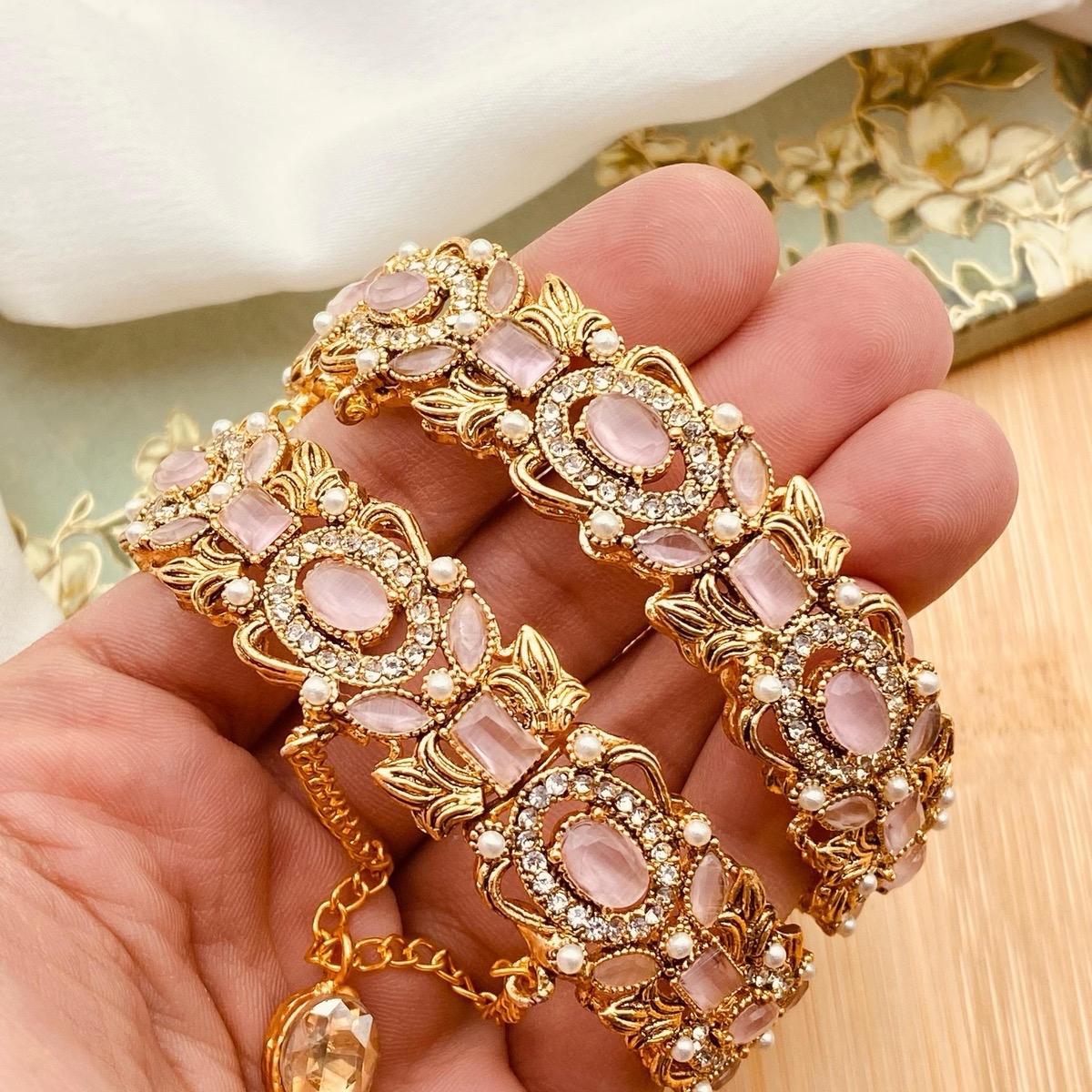 Kangan 03 Elegant manjos open able  bangle kangan bracelet - My Jewel Box