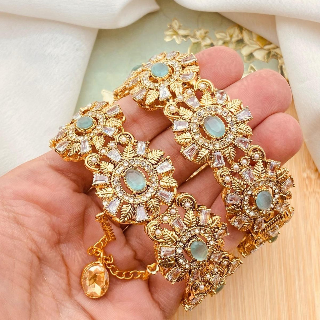 Kangan 02 Elegant manjos open able  bangle kangan bracelet - My Jewel Box