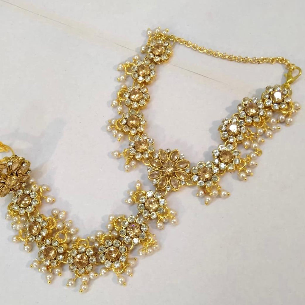 Kundan Anja  (Hand piece) 1 ring conected with bracelet available