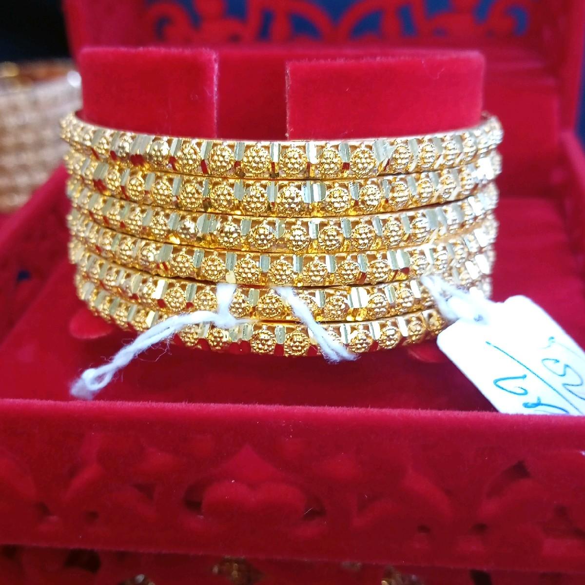 TBD1 Gold Plated Thin Bangles Set for Women - My Jewel Box