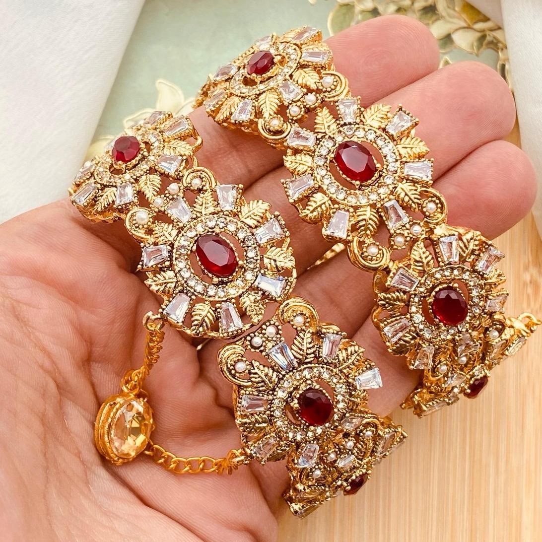 Kangan 02 Elegant manjos open able  bangle kangan bracelet - My Jewel Box