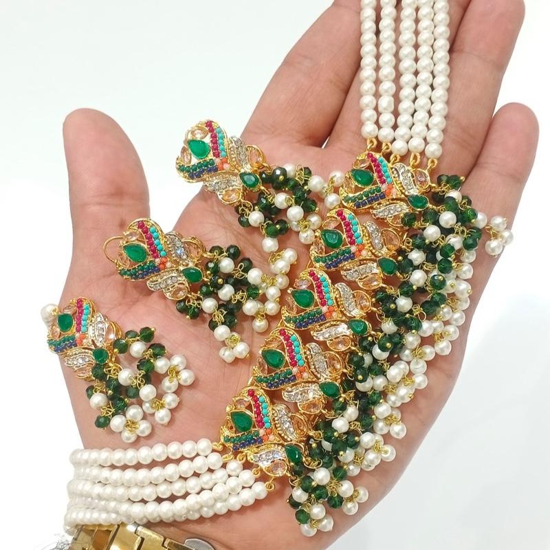 NOENA Choker 046 Beautiful elegant zircon set with earrings and tikka new arrival perfect for partywear - My Jewel Box