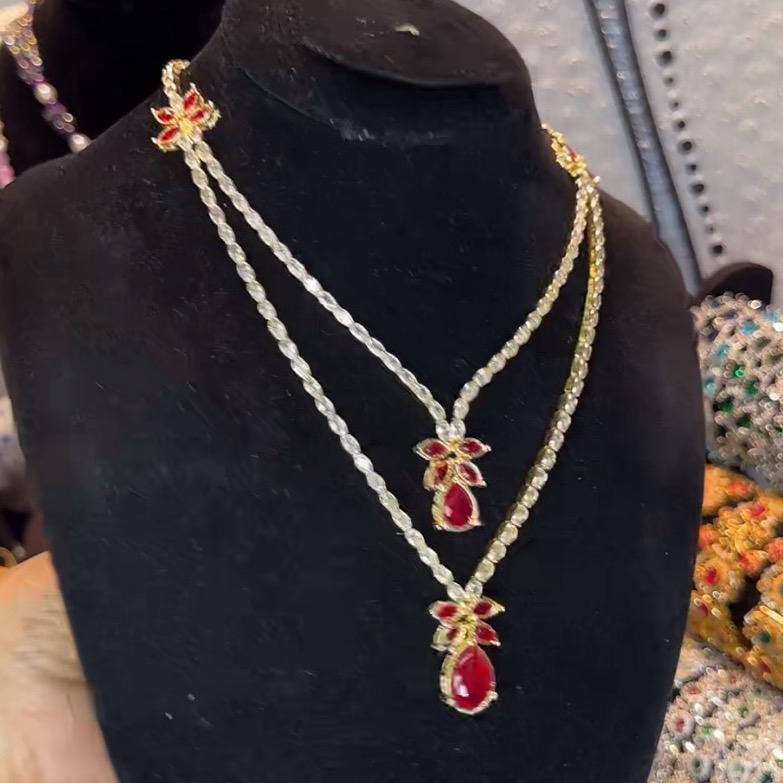 Zircon elegant necklace set Birthday Wedding Engagement Anniversary