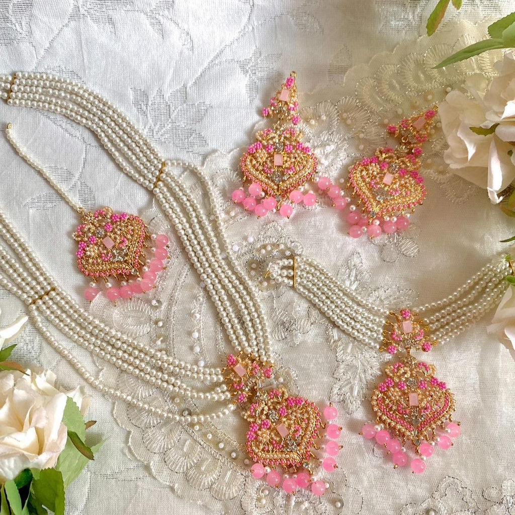 MAlAIKA Mala Choker Combo Necklace Set with Earring Tikka for Women - My Jewel Box