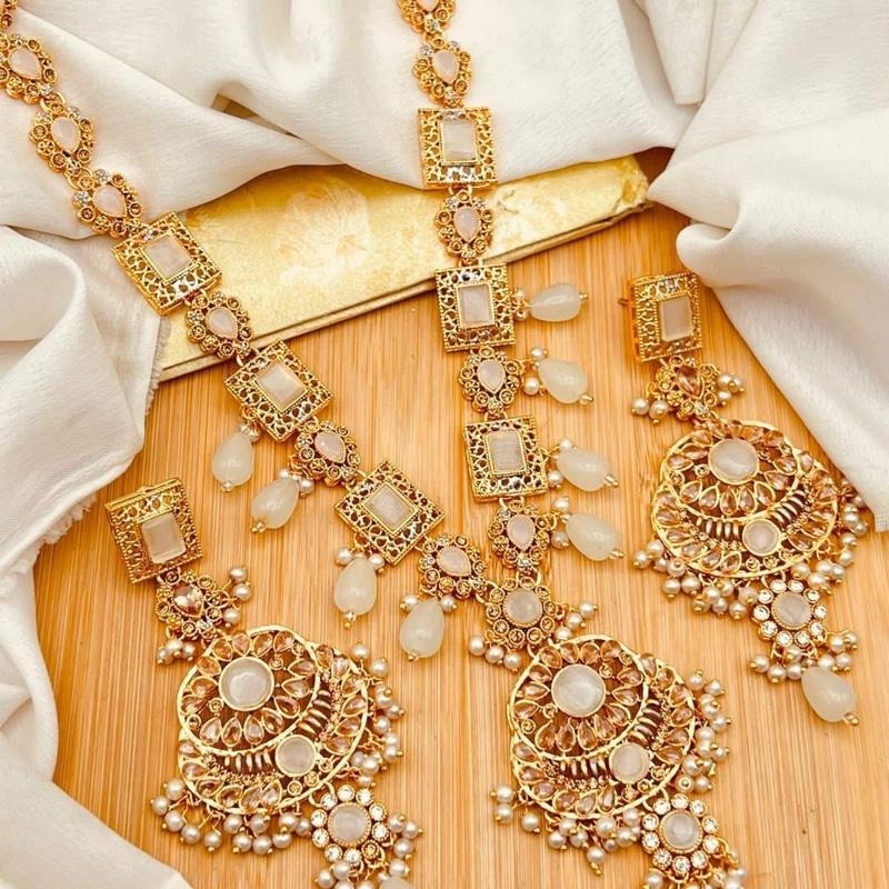 New d1 Egyptian  Mala Jewelry Set - Long Necklace and Earrings - - My Jewel Box