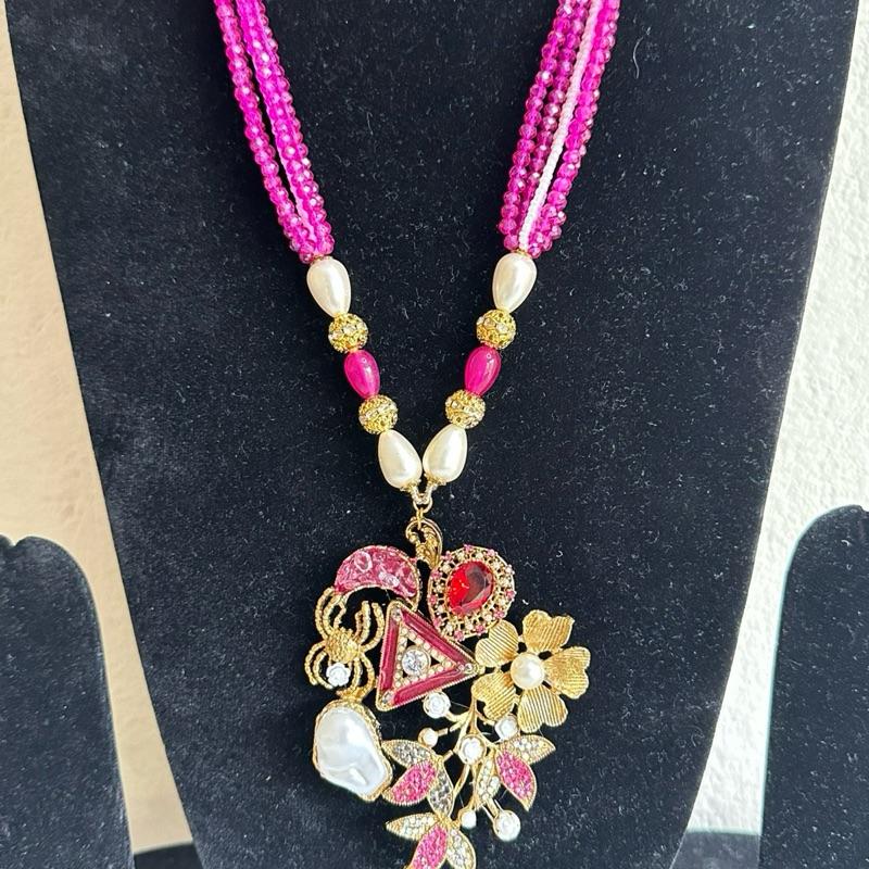 Zarwa long TURKISH  STYLE mala necklace with turkish stones  Only MALA - My Jewel Box