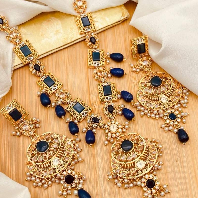 New d1 Egyptian  Mala Jewelry Set - Long Necklace and Earrings - - My Jewel Box