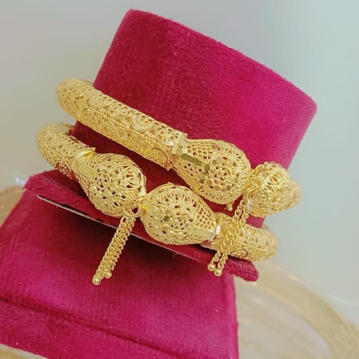 MJB  Gold Look like  exclusive Gold plated Range kangan with box - My Jewel Box