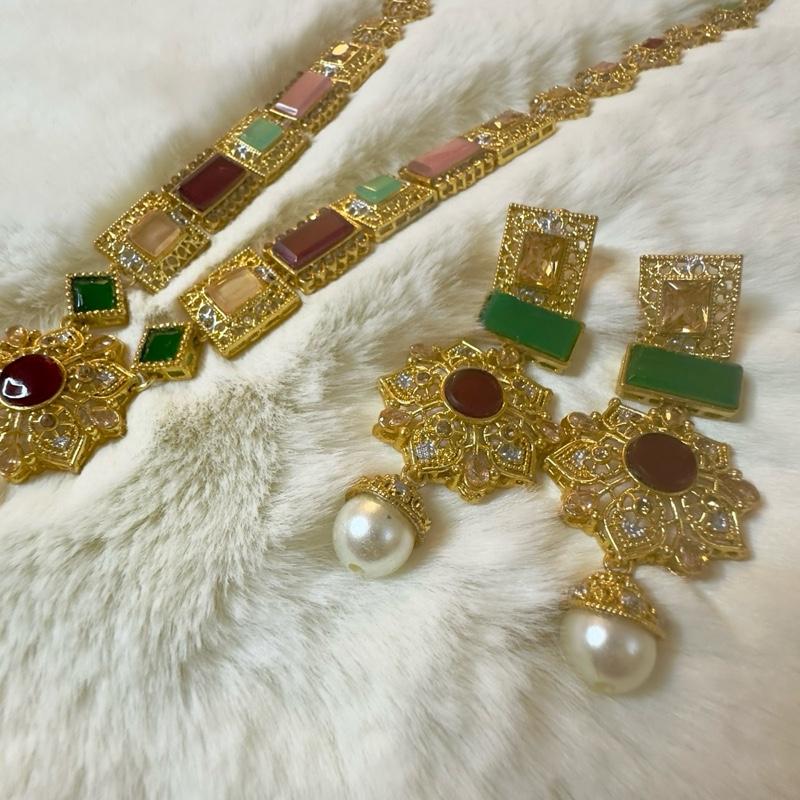 TURKISH  STYLE MALA SET with earring - My Jewel Box