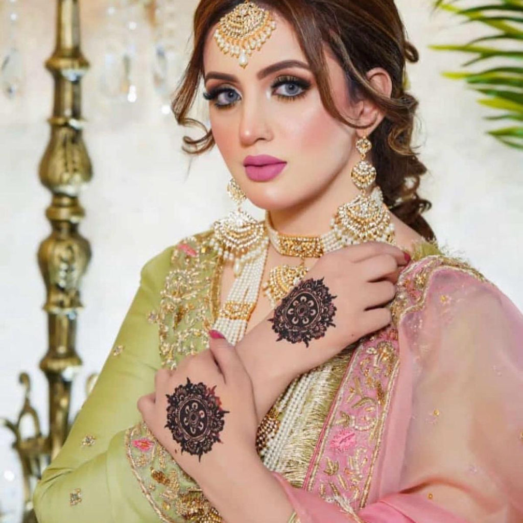 Bridal Pearl Rani Har Mala Set - 5 Piece Set with Choker, Long Mala, Earring, Tikka, and Jhoomer/Pasa