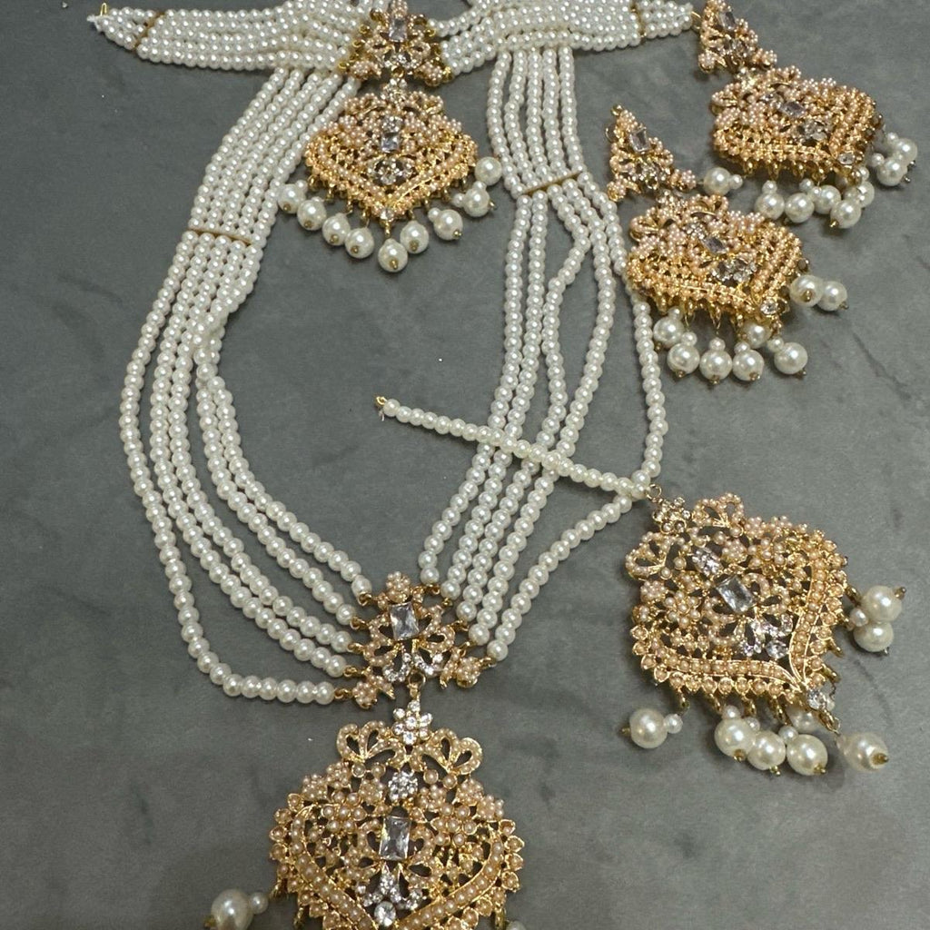 MAlAIKA Mala Choker Combo Necklace Set with Earring Tikka for Women - My Jewel Box