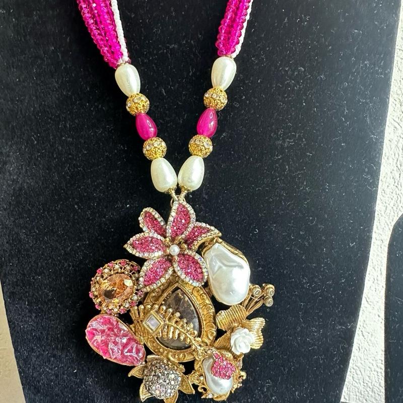 Zarwa long TURKISH  STYLE mala necklace with turkish stones  Only MALA - My Jewel Box