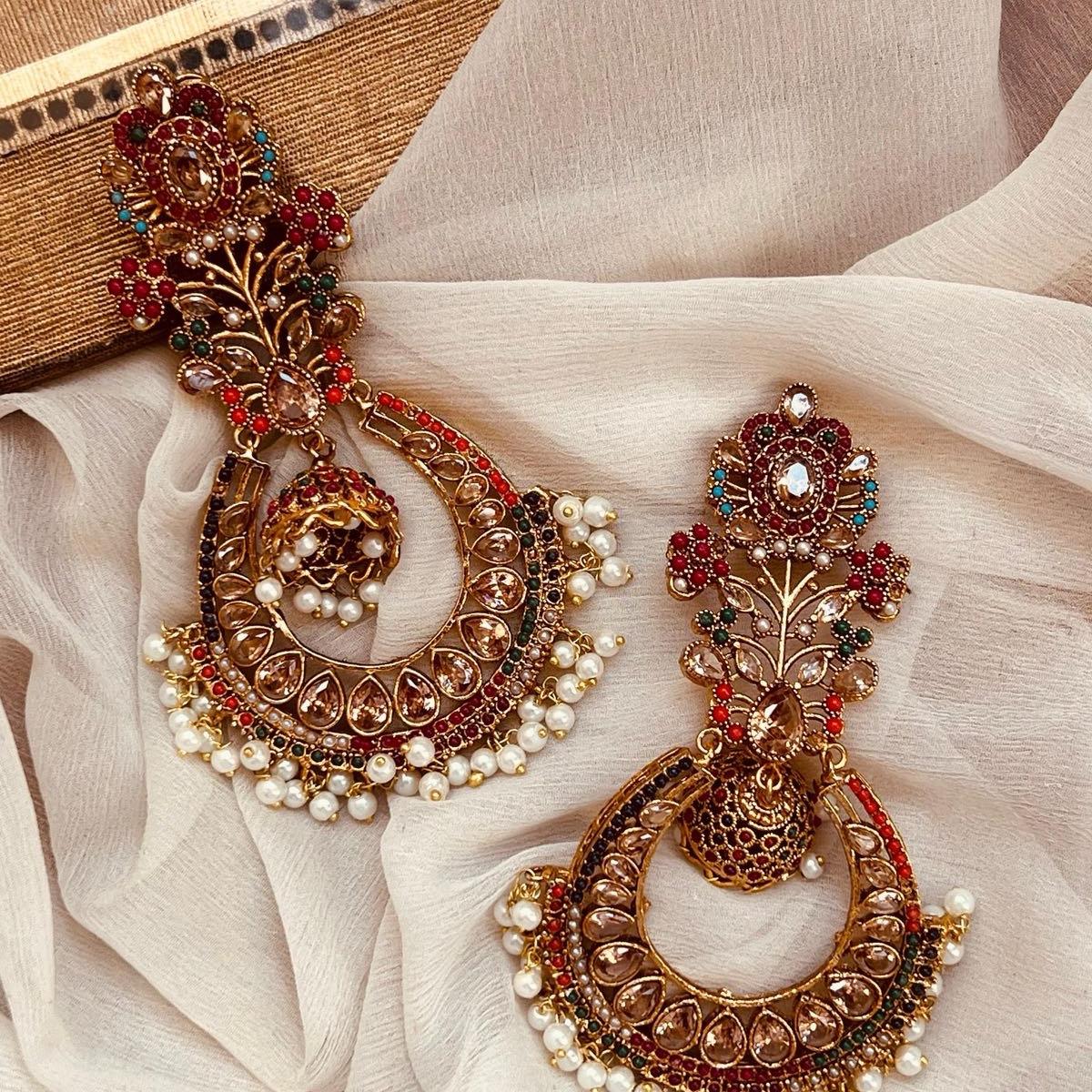 EMAN Nauratan bali  jhumka earring big size