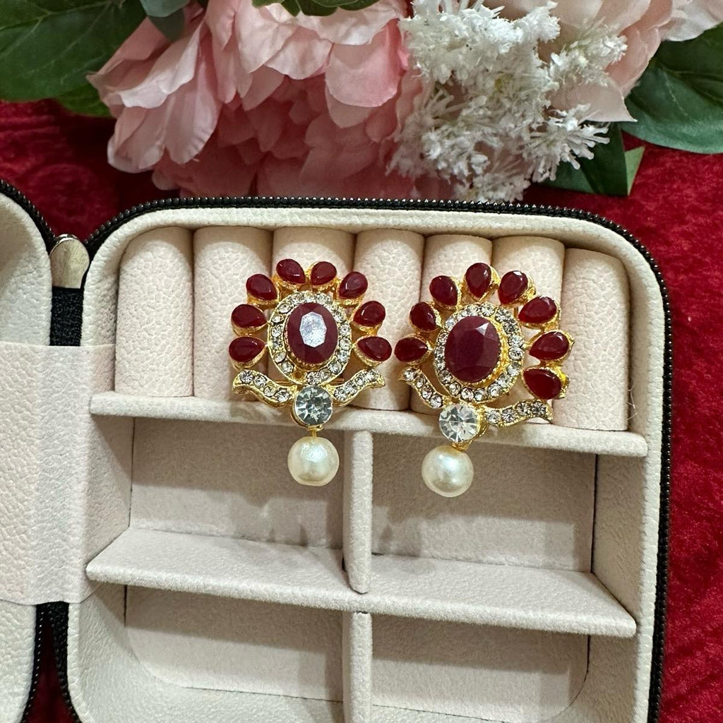Murshid  Turkish Studs Earrings with Pearls - Perfect for Any Occasion
