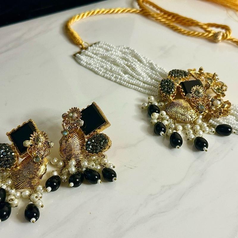 Turkish Choker Set with Earring and Tikka - Fashion Accessories - My Jewel Box