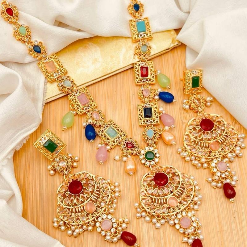 New d1 Egyptian  Mala Jewelry Set - Long Necklace and Earrings - - My Jewel Box