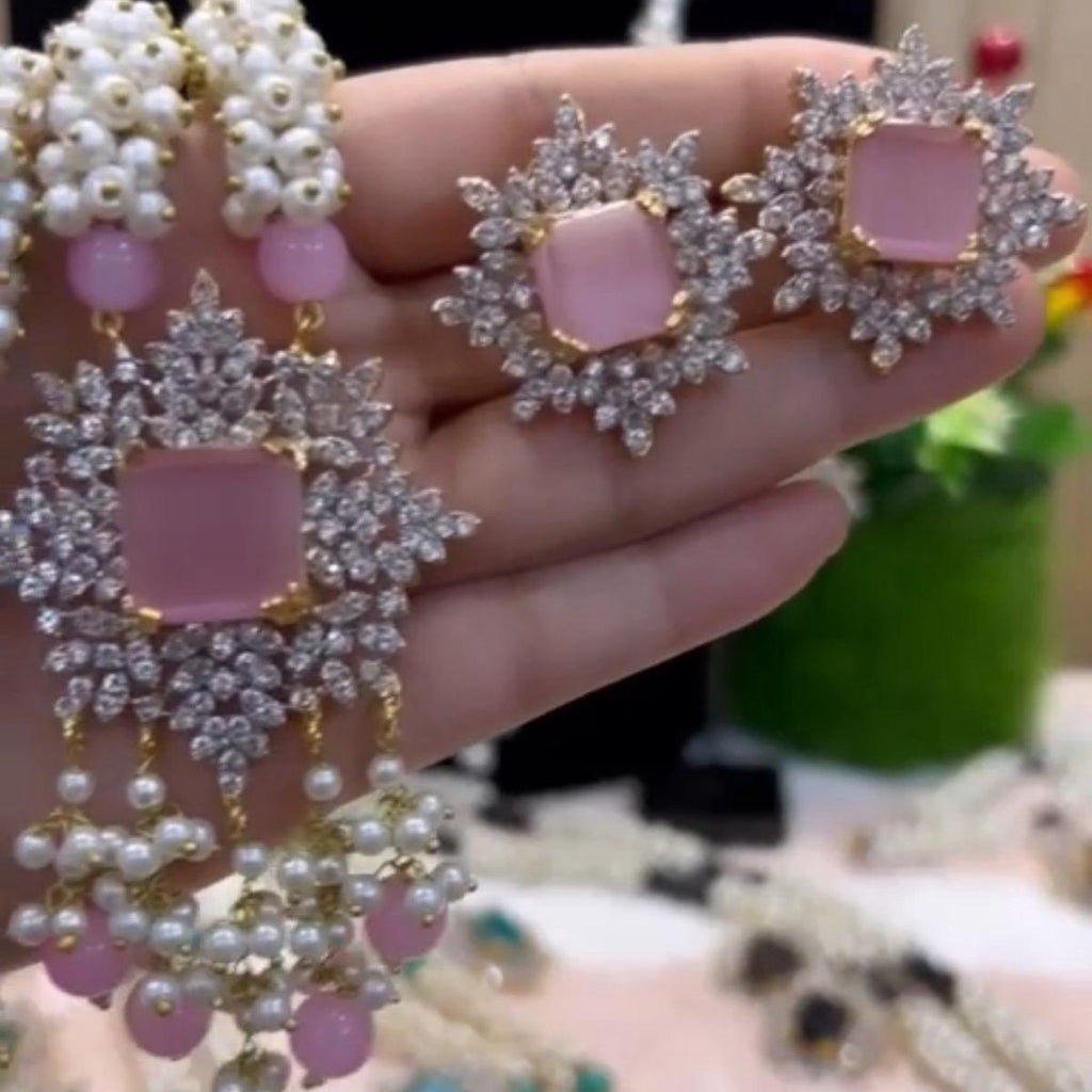 Rania Gajra Mala Set with American Diamond Necklace JBM007