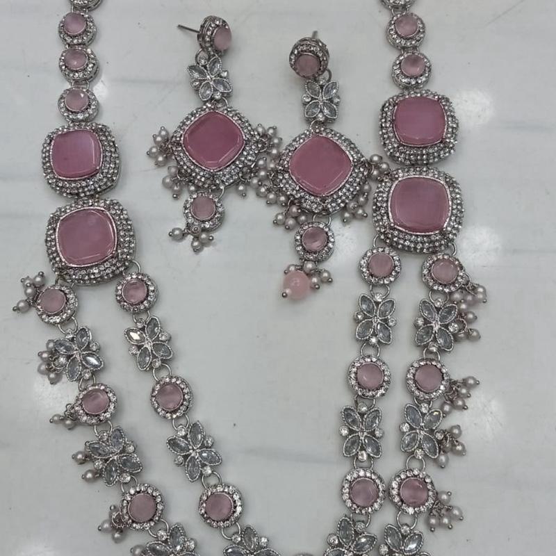 Alia Turkish Polki Long Mala Set with Earring for Women - Natural Look & Sophistication - Traditional Elegance Statement Piece