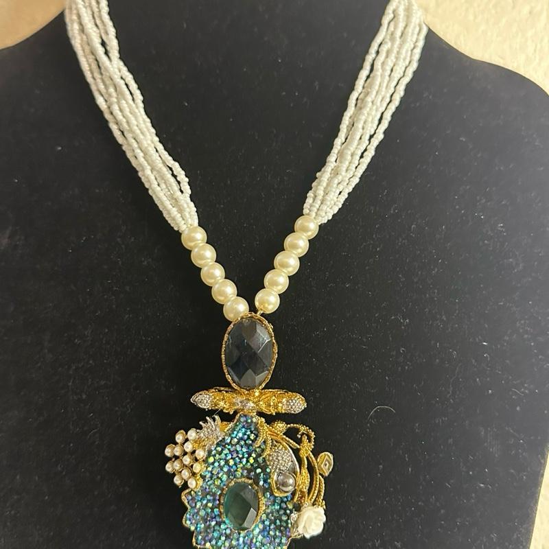 TURKISH  STYLE mala necklace with turkish stones  Only MALA - My Jewel Box