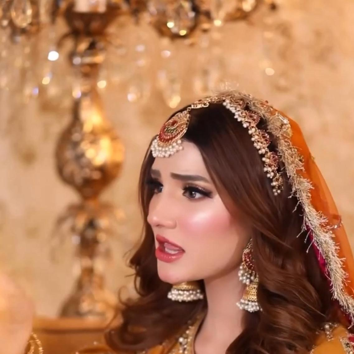 Nimra Khan Matha Pati and Jhumka Set Hair Accessories - Traditional Indian Bride Wedding Collection - My Jewel Box