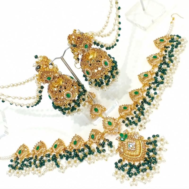 Matha Pati and Jhumka Set - Traditional Indian Bride Wedding Collection - My Jewel Box