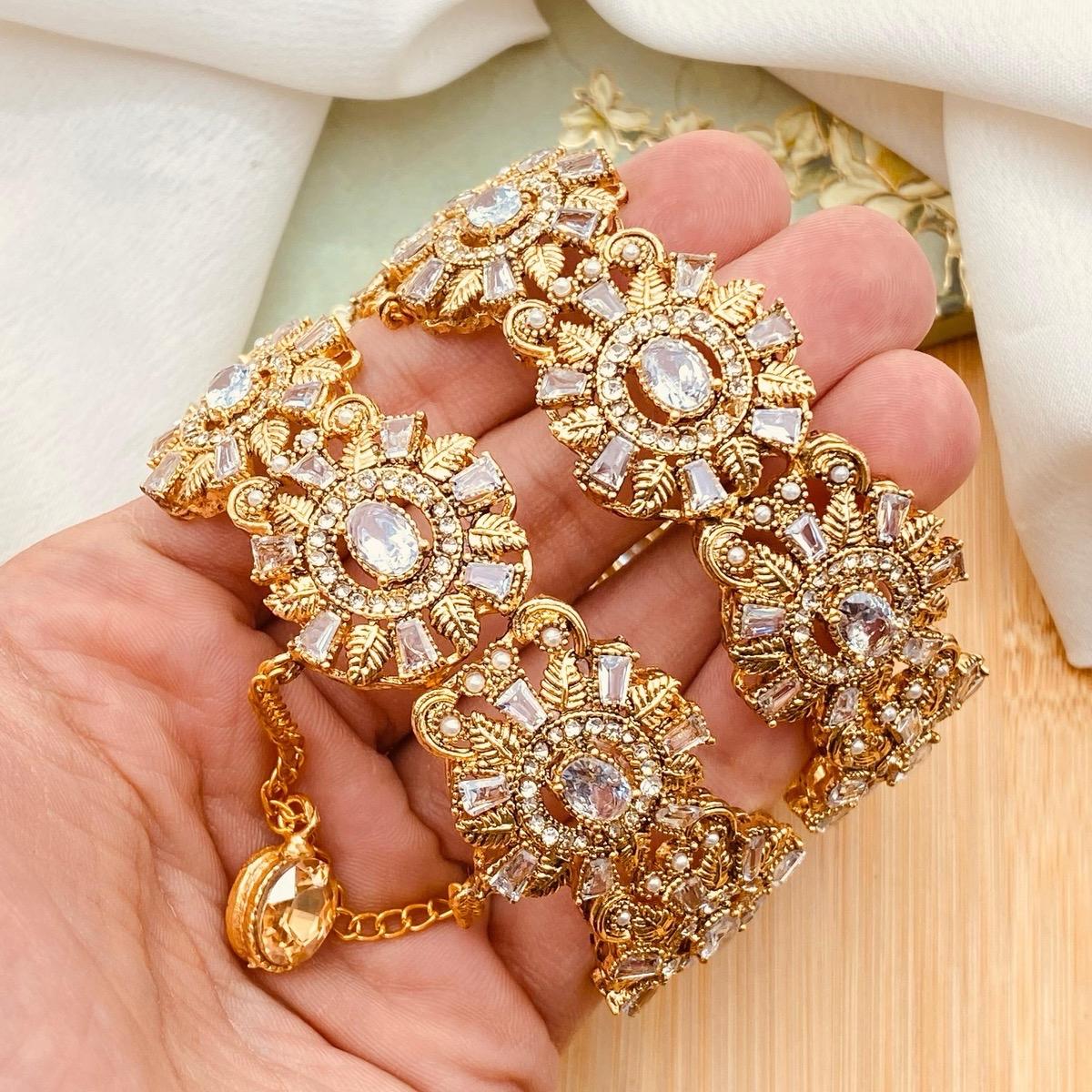 Kangan 02 Elegant manjos open able  bangle kangan bracelet - My Jewel Box