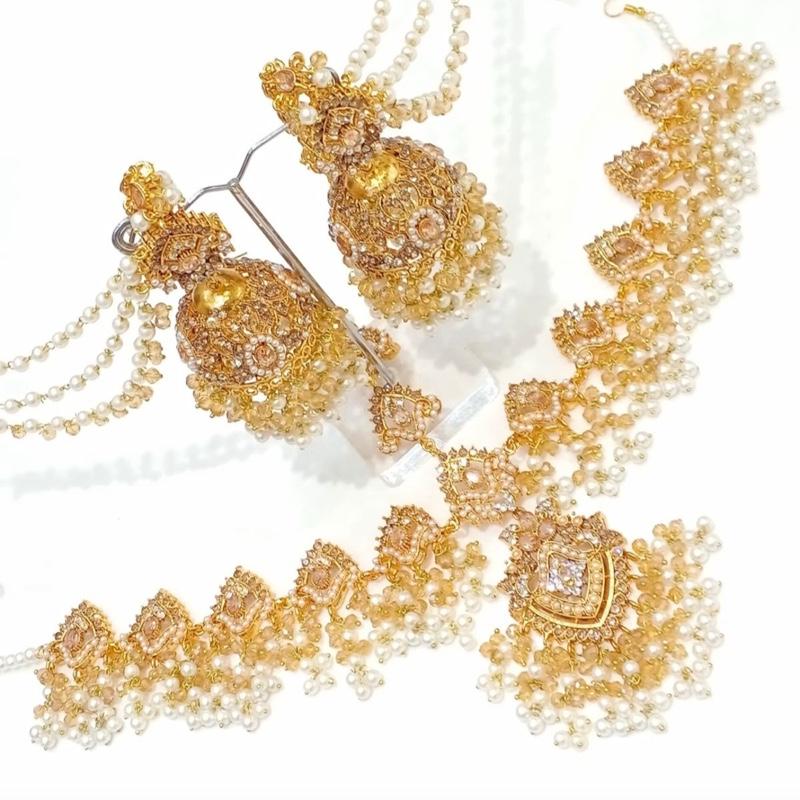 Matha Pati and Jhumka Set - Traditional Indian Bride Wedding Collection - My Jewel Box