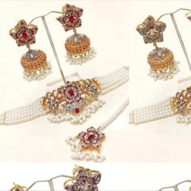 AMAYA Choker Set with Earring and Tikka - Fashion Accessories