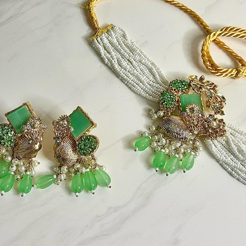 Turkish Choker Set with Earring and Tikka - Fashion Accessories - My Jewel Box