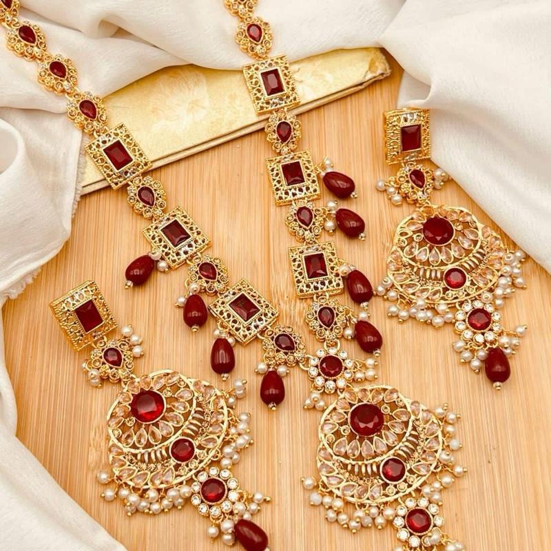 New d1 Egyptian  Mala Jewelry Set - Long Necklace and Earrings - - My Jewel Box