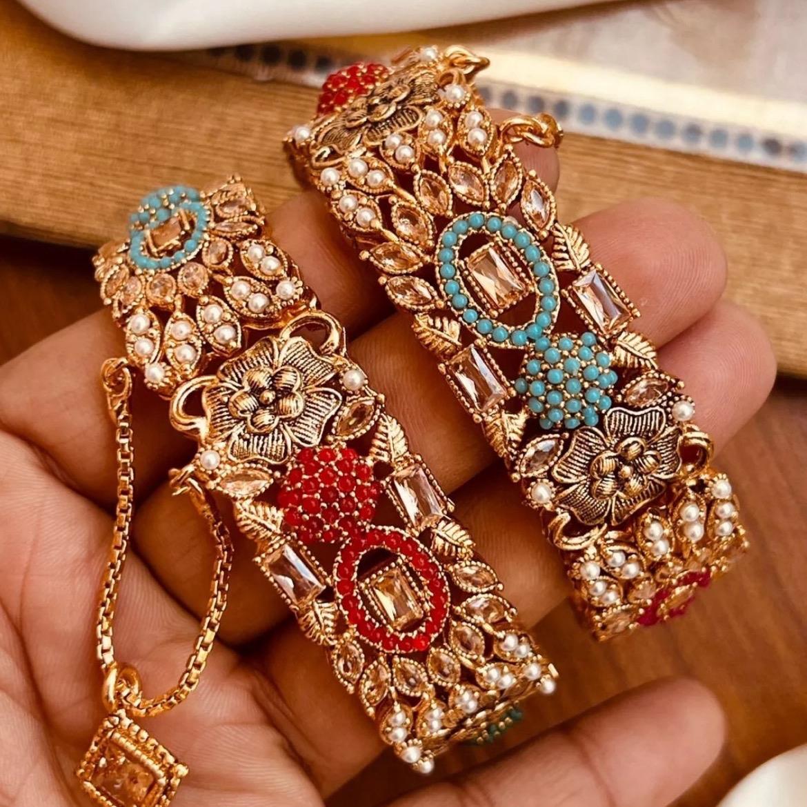 Elegant manjos open able  bangle kangan bracelet