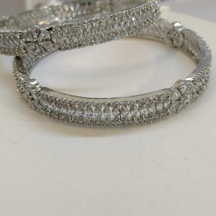 Ad bangles full silver size 2.8 Anniversary Birthday Daily